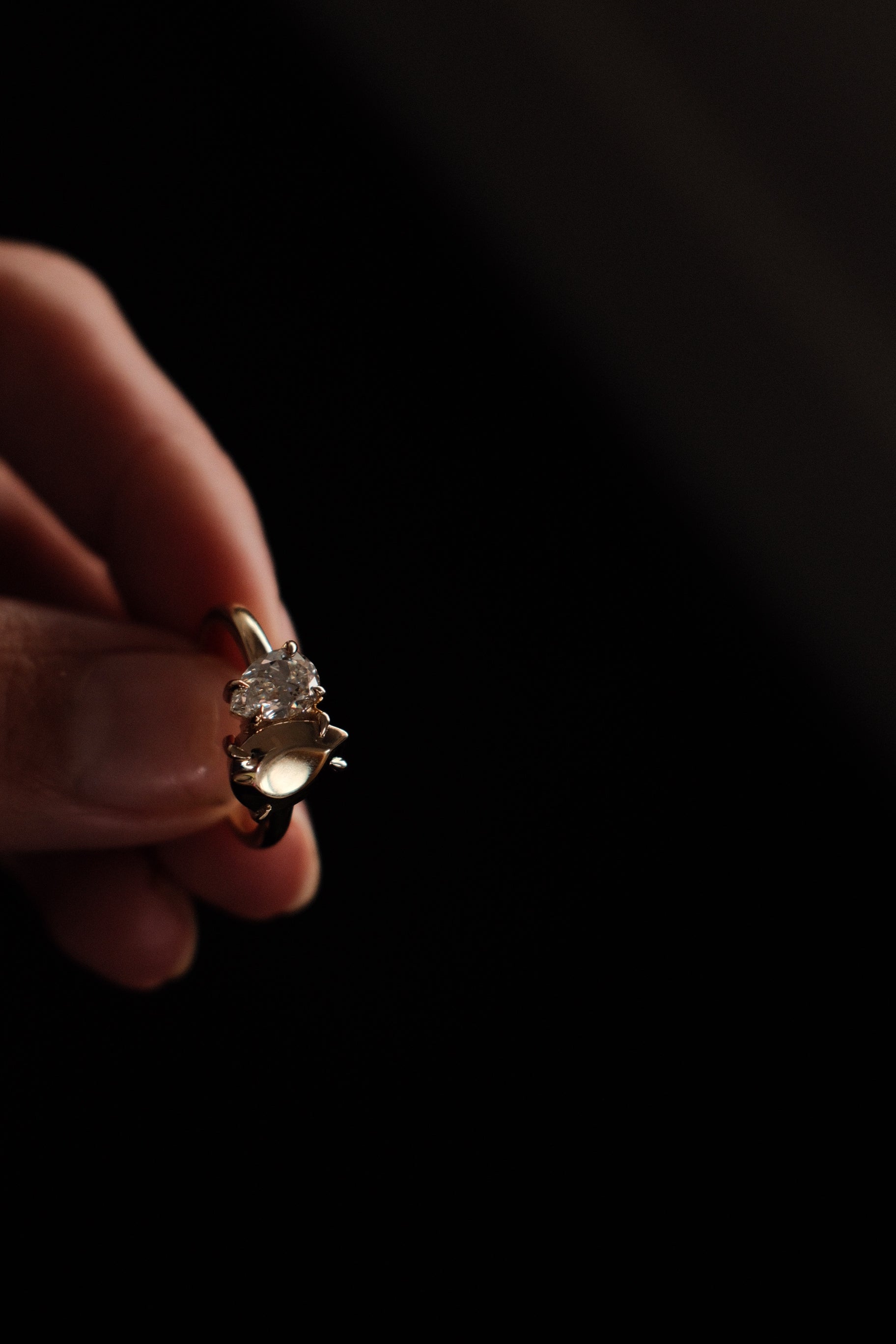 Double Pear Diamond Ring