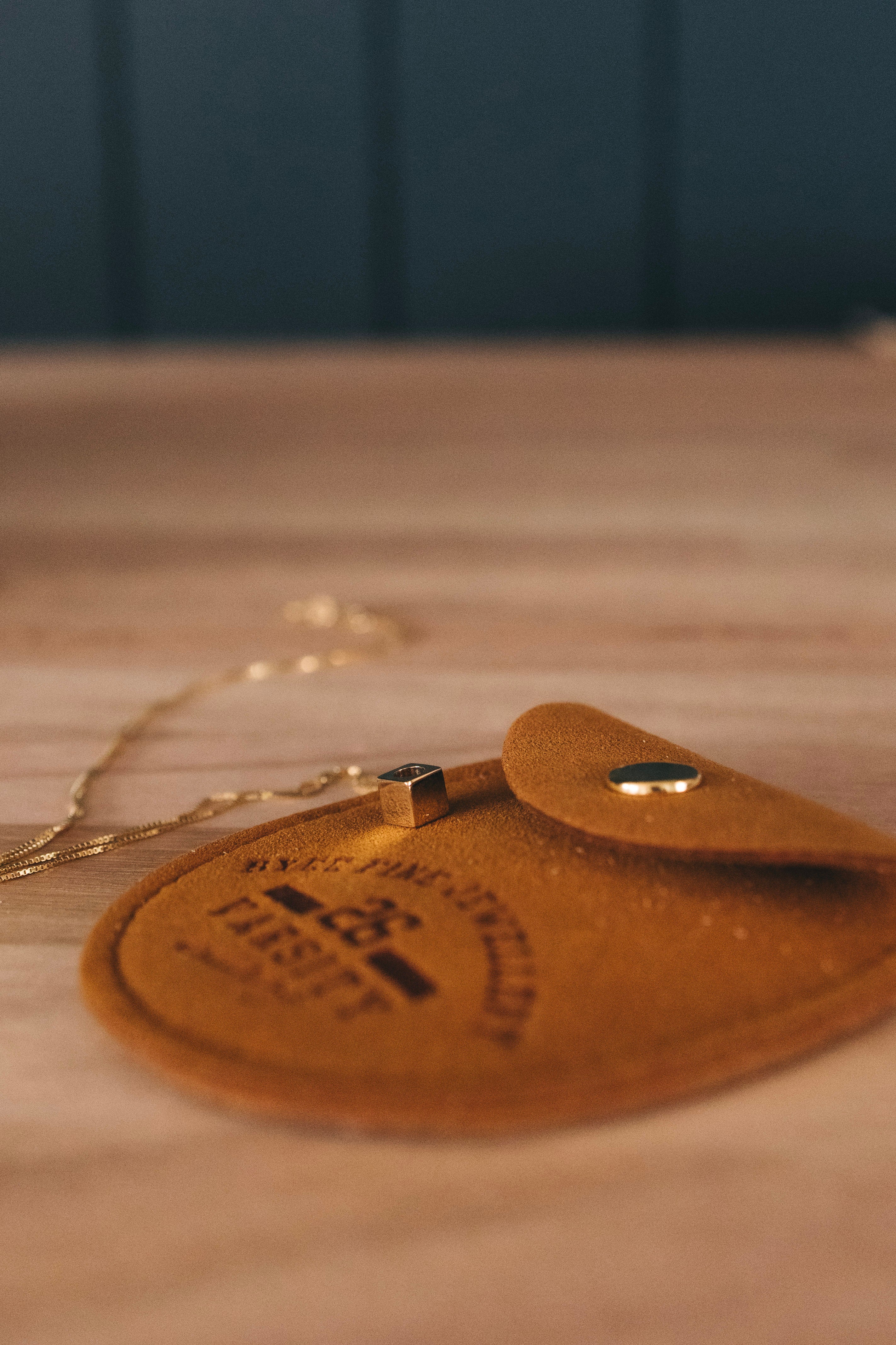 Varsity Solid Gold Charm Mini Cube