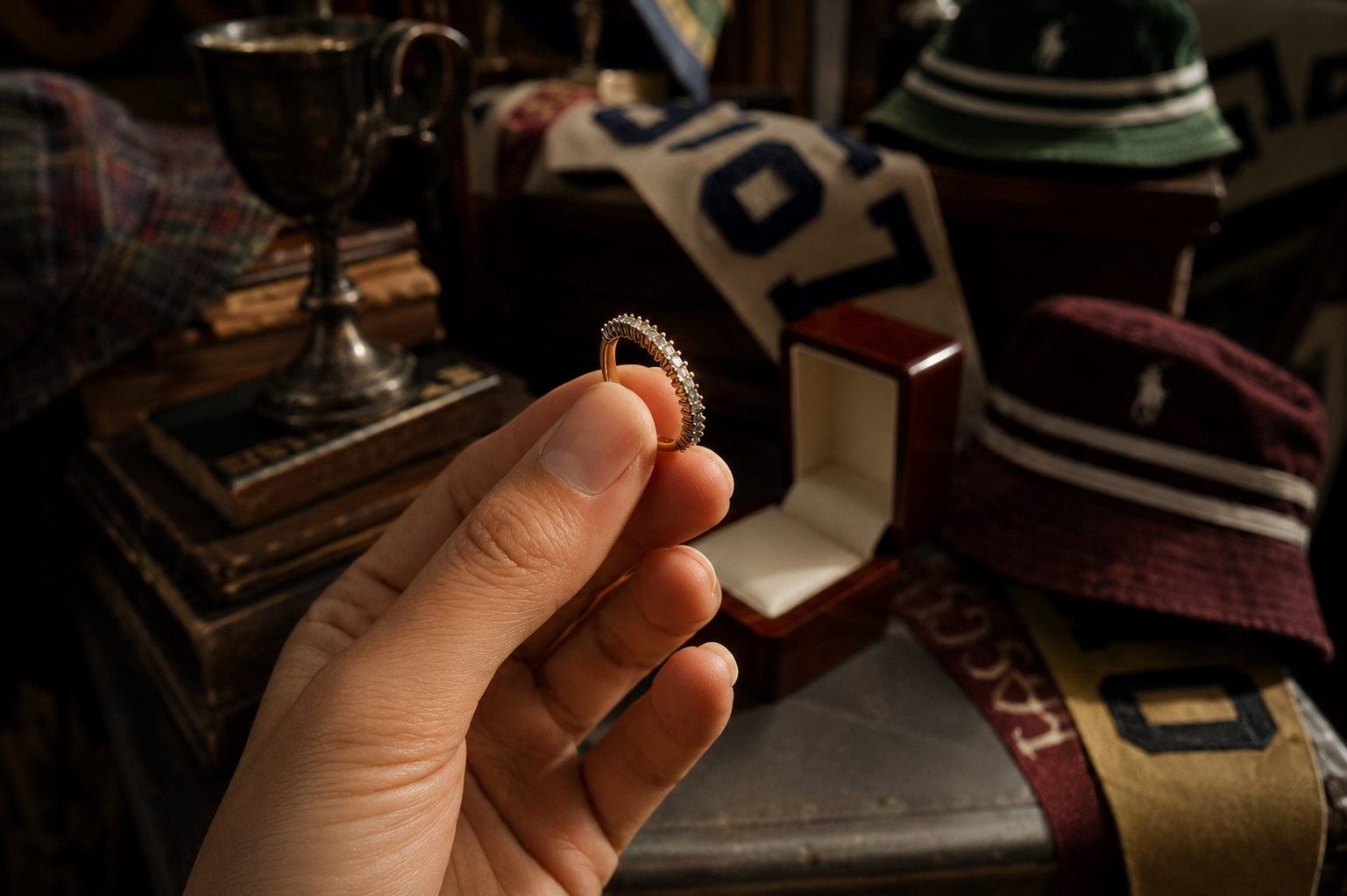 Half Eternity Diamond Band