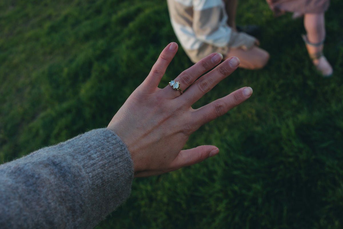 Double Pear Diamond Ring